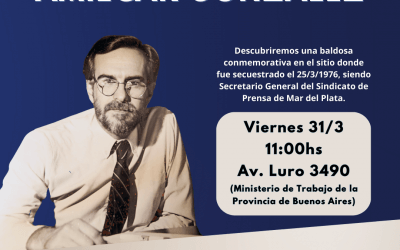 HOMENAJE AL COMPAÑERO AMÍLCAR GONZÁLEZ