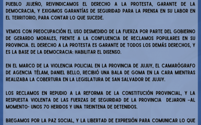 REPUDIO A LA REPRESIÓN EN JUJUY