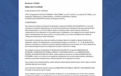 COMUNICACIÓN DE LA RESOLUCIÓN 1133/2023 A LAS EMPRESAS DE PRENSA.