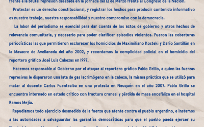 Comunicado del Sindicato de Prensa de Mar del Plata
