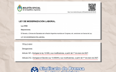 Información importante ante la promulgación de la Ley 27.802 (Reforma Laboral)